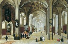Interior of a Gothic Church, 1615. Creator: Peeter Neeffs the Elder