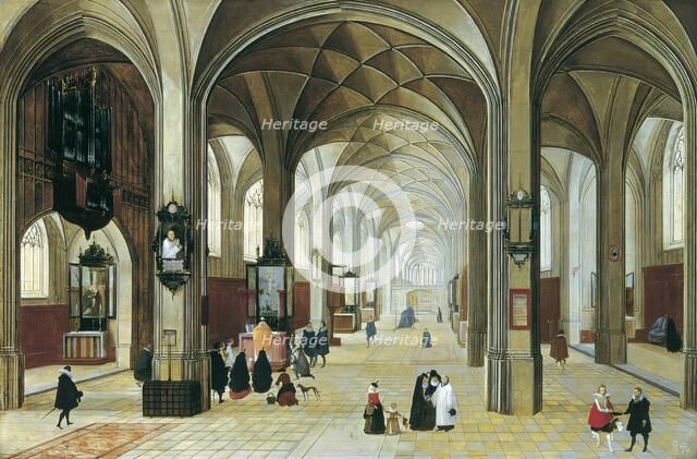 Interior of a Gothic Church, 1615. Creator: Peeter Neeffs the Elder.