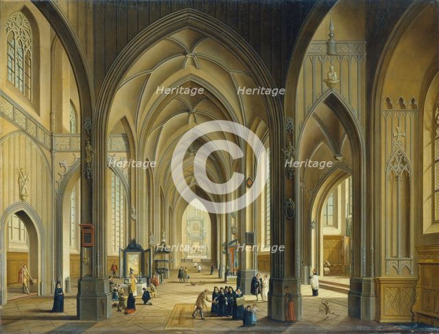 Interior of a Gothic Church, 1793. Creator: Johann Ludwig Ernst Morgenstern.