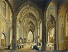 Interior of a Gothic Church, 1793. Creator: Johann Ludwig Ernst Morgenstern