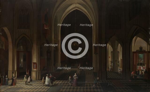 Interior of a Gothic Church at Night Looking East, 1636. Creator: Peeter Neeffs the Elder.