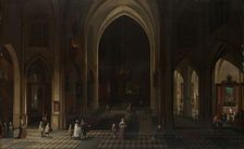 Interior of a Gothic Church at Night Looking East, 1636. Creator: Peeter Neeffs the Elder