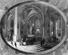 Interior of a Gothic Church at Night, probably ca. 1635-40. Creator: Peeter Neeffs the Elder