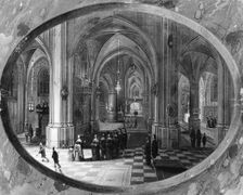 Interior of a Gothic Church at Night, probably ca. 1635-40. Creator: Peeter Neeffs the Elder