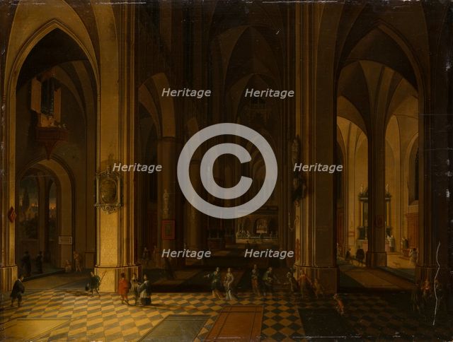 Interior of a Gothic Church by Candlelight, c1646-1652. Creators: Peeter Neeffs the Younger, Bonaventura Peeters I.