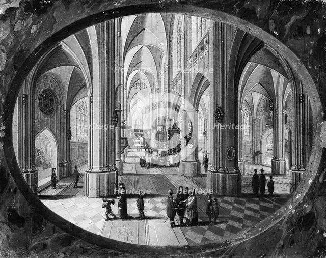 Interior of a Gothic Church by Day, probably ca. 1635-40. Creator: Peeter Neeffs the Elder.