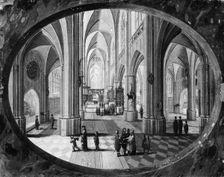 Interior of a Gothic Church by Day, probably ca. 1635-40. Creator: Peeter Neeffs the Elder