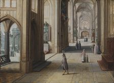 Interior of a Gothic Church Looking East, 1609. Creator: Hendrik van Steenwyck