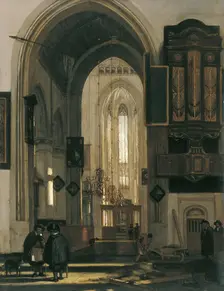 Interior of a Gothic Church, unknown date. Creator: Emanuel de Witte
