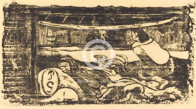 Interior of a Hut (Interieur de case), in or after 1895. Creator: Paul Gauguin.