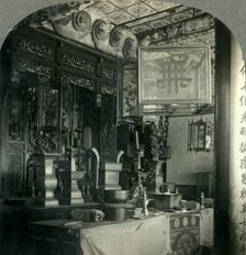 Interior of a Joss House in China c1930s. Creator: Unknown