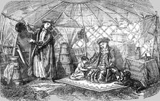Interior of a Kalmuck Tent with Kalmuck Women 1854. Creator: Unknown