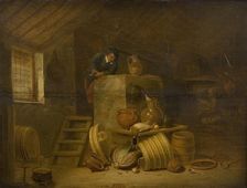 Interior of a Kitchen, 1622-1681. Creator: Cornelis Saftleven