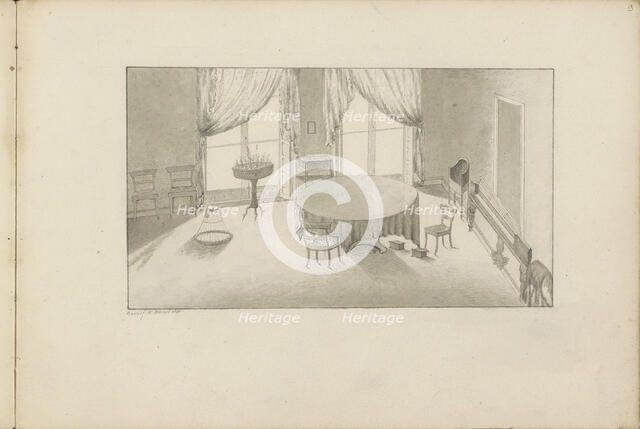 Interior of a living room in Amersfoort, 1840. Creator: Anon.
