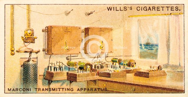 Interior of a Marconi radio transmitting station, 1915. Creator: Unknown.