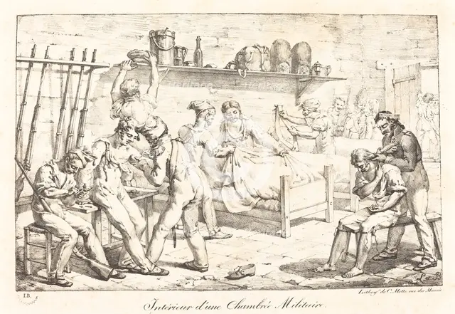 Interior of a Military Chamber. Creator: Louis Albert Guislain Baclère d'Albe.