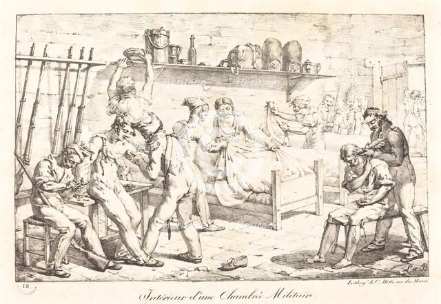 Interior of a Military Chamber. Creator: Louis Albert Guislain Baclère d'Albe.