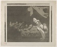 Interior of a Military Hospital, 1828 or earlier., 1828 or earlier. Creator: Eugene Delacroix