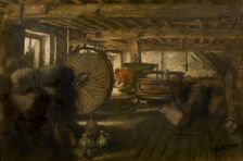 Interior of a Mill, c1860-1900. Creator: Jan Stobbaerts