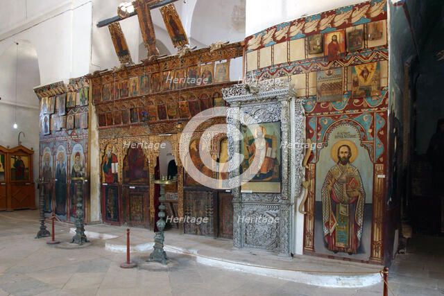 Interior of a monastery church, North Cyprus.