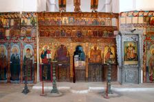 Interior of a monastery church, North Cyprus. Creator: Peter Thompson