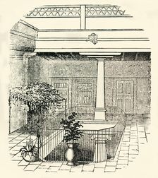 Interior of a modern Mexican house 1849. Creator: Unknown