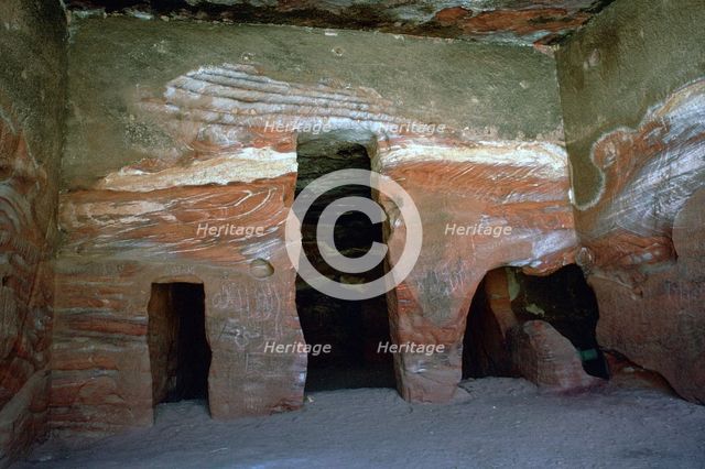 Interior of a Nabatean Monument. Artist: Unknown