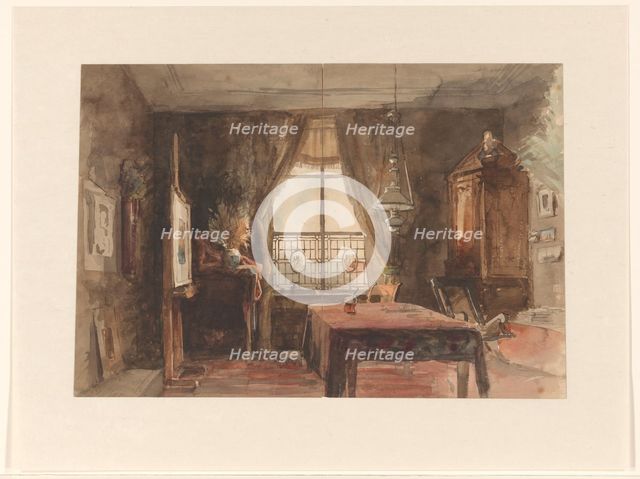 Interior of a painter's studio, c.1875-c.1899. Creator: Anon.