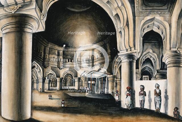 Interior of a palace converted into a Judge's court, (between 1800 and 1899?). Creator: Unknown.
