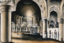 Interior of a palace converted into a Judge's court, (between 1800 and 1899?). Creator: Unknown