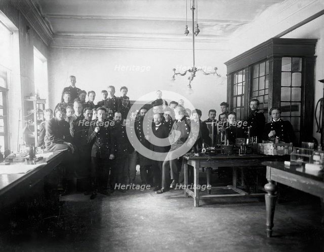 Interior of a physiology laboratory either at the Institute of Experimental Medicine or at..., 1904. Creator: Unknown.