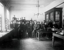 Interior of a physiology laboratory either at the Institute of Experimental Medicine or at..., 1904. Creator: Unknown