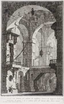 Interior of a Prison, c1743. Creator: Giovanni Battista Piranesi
