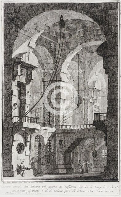 Interior of a Prison, c1743. Creator: Giovanni Battista Piranesi.