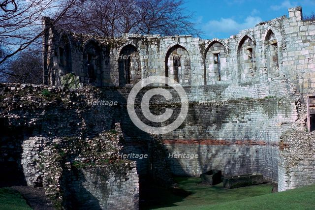 Interior of a Roman and medieval multangular tower in York, 3rd century. Artist: Unknown