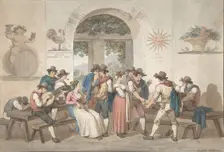Interior of a Roman Inn, 1817., 1817. Creator: Bartolomeo Pinelli