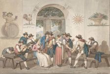 Interior of a Roman Inn, 1817., 1817. Creator: Bartolomeo Pinelli