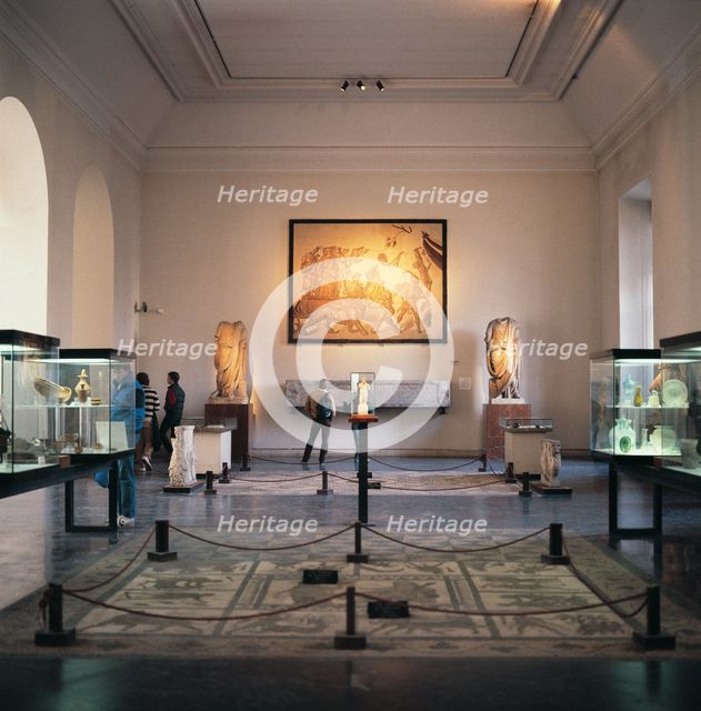 Interior of a room of the National Archaeological Museum in Madrid.