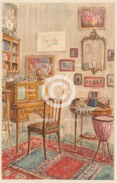 Interior of a room at Jan van Nassaustraat 48, 1910. Creator: Carel Nicolaas Storm.