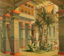 Interior of a room in an Ancient Egyptian house-palace, 1881. Creator: Unknown
