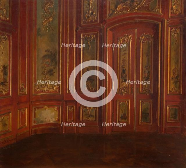 Interior Of A Room With Rococo Panelling, 1896.  Creator: Alexander Friedrich Werner.