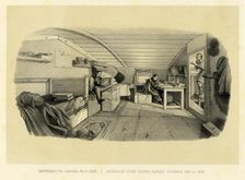 Interior of a Shallow-Draft Cargo Vessel on the Lena River, 1856. Creator: Ivan Dem'ianovich Bulychev