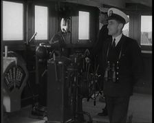 Interior of a Ship at Sea With Men at Work, 1920s. Creator: British Pathe Ltd
