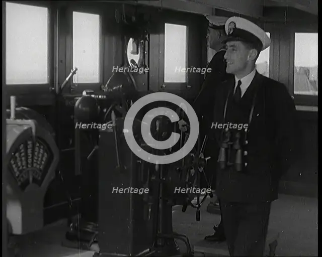 Interior of a Ship at Sea With Men at Work, 1920s. Creator: British Pathe Ltd.