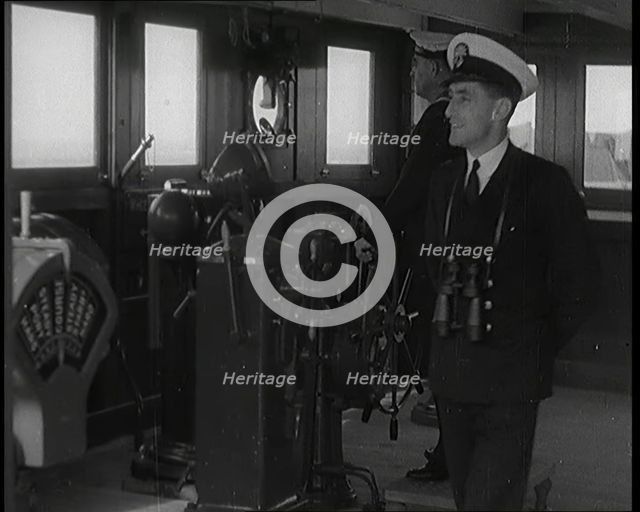 Interior of a Ship at Sea With Men at Work, 1920s. Creator: British Pathe Ltd.