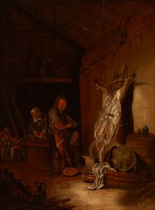 Interior of a Slaughtehouse, Late 17th-early 18th century. Creator: Unknown