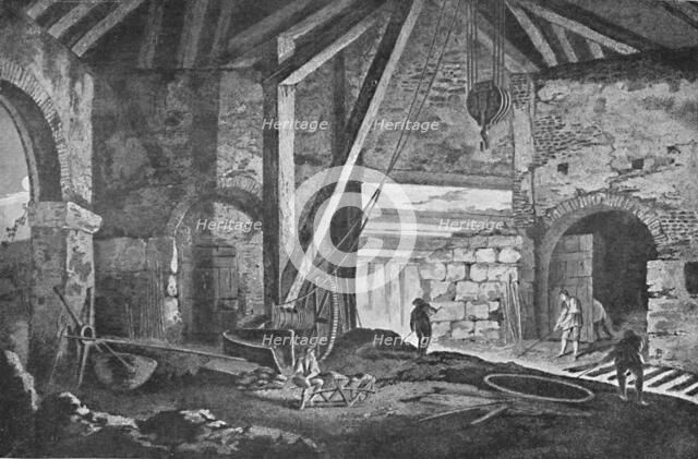 'Interior of a Smelting-House at Broseley, Shropshire', 1788, (1904). Artist: Unknown.