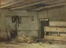 Interior of a Stable, 1895. Creator: Jan Hendrik Weissenbruch