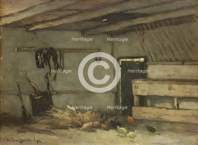 Interior of a Stable, 1895. Creator: Jan Hendrik Weissenbruch.