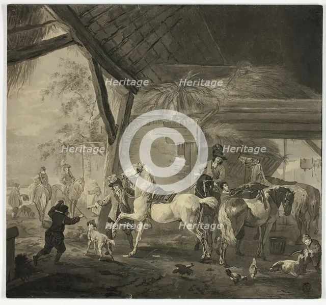 Interior of a Stable, n.d. Creator: Philip Wouverman.